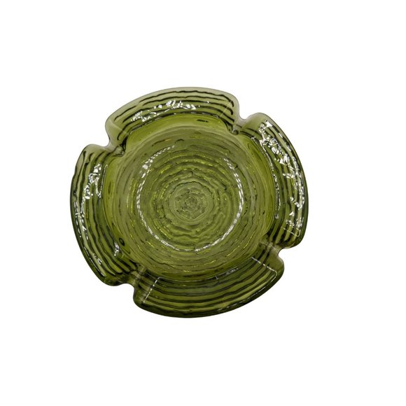 Anchor Hocking Other - Vintage MCM Anchor Hocking Glass Ashtray Soreno Avacado Green Ripple  4”